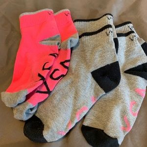 Victoria Secrets and Pink socks.